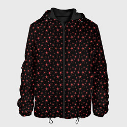 Мужская куртка Чёрный с розовыми звёздочками