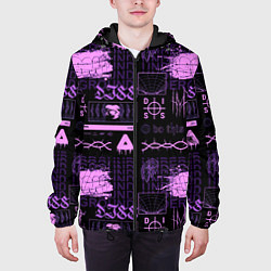 Куртка с капюшоном мужская Underground pattern color, цвет: 3D-черный — фото 2
