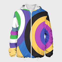 Мужская куртка Разноцветные круги, абстракция