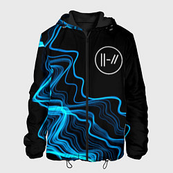 Куртка с капюшоном мужская Twenty One Pilots sound wave, цвет: 3D-черный