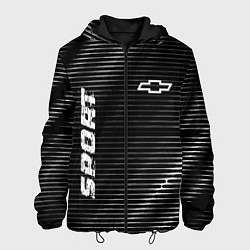 Куртка с капюшоном мужская Chevrolet sport metal, цвет: 3D-черный