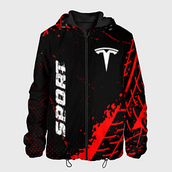 Куртка с капюшоном мужская Tesla red sport tires, цвет: 3D-черный
