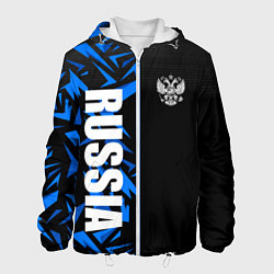 Мужская куртка Россия - синяя абстракция
