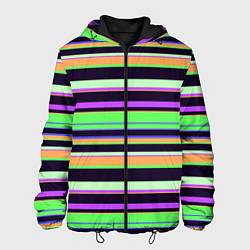 Мужская куртка Зелёно-фиолетовый полосатый