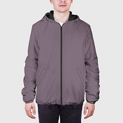 Куртка с капюшоном мужская Ежевичный однотонный текстурированный, цвет: 3D-черный — фото 2