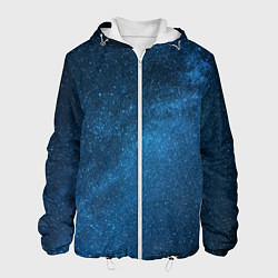 Куртка с капюшоном мужская Космическая вселенная млечный путь, цвет: 3D-белый