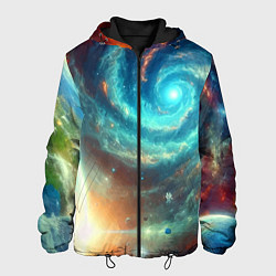 Мужская куртка Неоновая далёкая галактика - нейросеть