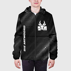 Куртка с капюшоном мужская Die Antwoord metal rock lines, цвет: 3D-черный — фото 2