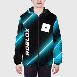 Куртка с капюшоном мужская Roblox неоновые лампы, цвет: 3D-черный — фото 2