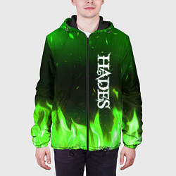 Куртка с капюшоном мужская Logo Hades green hell fire, цвет: 3D-черный — фото 2