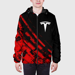 Куртка с капюшоном мужская Tesla sport grunge, цвет: 3D-черный — фото 2