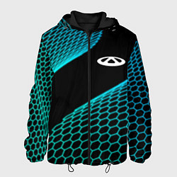 Куртка с капюшоном мужская Chery electro hexagon, цвет: 3D-черный