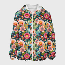 Мужская куртка Тропические птицы в цветах