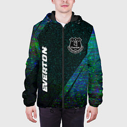 Куртка с капюшоном мужская Everton glitch blue, цвет: 3D-черный — фото 2