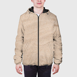 Куртка с капюшоном мужская Песочная текстура, цвет: 3D-черный — фото 2