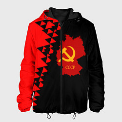 Куртка с капюшоном мужская СССР геометрия прошлого, цвет: 3D-черный