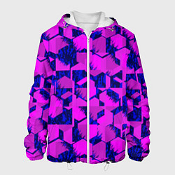 Мужская куртка Абстракция темно фиолетовый геометрический фон