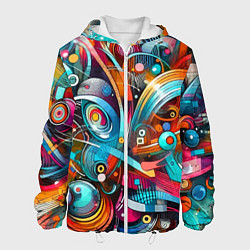 Мужская куртка Абстрактное граффити - нейроарт завихренья