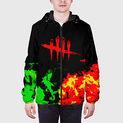 Куртка с капюшоном мужская Dead by daylight fire, цвет: 3D-черный — фото 2