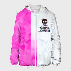 Мужская куртка Game over pink abstraction