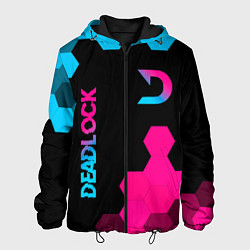 Куртка с капюшоном мужская Deadlock - neon gradient вертикально, цвет: 3D-черный