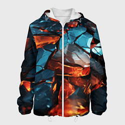 Мужская куртка Разломленные камни с янтарным свечением