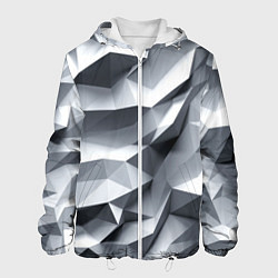 Мужская куртка Белая геометрия с искажением