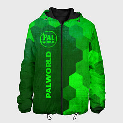 Куртка с капюшоном мужская Palworld - green gradient по-вертикали, цвет: 3D-черный