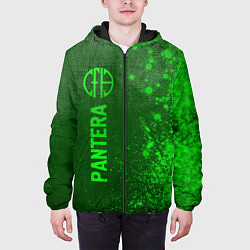 Куртка с капюшоном мужская Pantera - green gradient по-вертикали, цвет: 3D-черный — фото 2