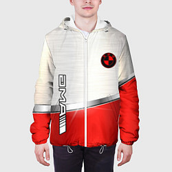 Куртка с капюшоном мужская BMW metal carbon steel, цвет: 3D-белый — фото 2