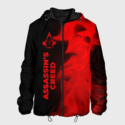 Куртка с капюшоном мужская Assassins Creed - red gradient по-вертикали, цвет: 3D-черный