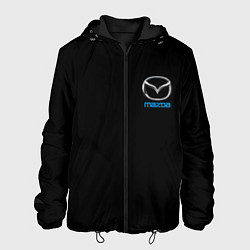 Куртка с капюшоном мужская Mazda logo auto, цвет: 3D-черный