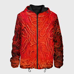 Куртка с капюшоном мужская Красный симбионт абстракция, цвет: 3D-черный
