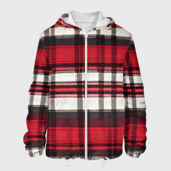 Мужская куртка Красно-белая ткань в клетку