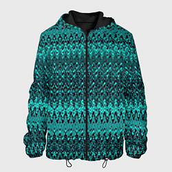 Мужская куртка Бирюзовый узоры