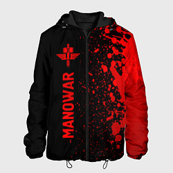 Мужская куртка Manowar - red gradient по-вертикали