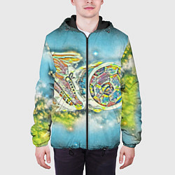 Куртка с капюшоном мужская Удар по воротам, цвет: 3D-черный — фото 2