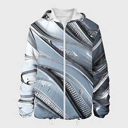 Мужская куртка Полированный металл серебряный