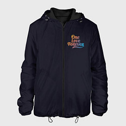 Куртка с капюшоном мужская One love forever, цвет: 3D-черный