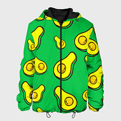 Куртка с капюшоном мужская Зеленый авокадо, цвет: 3D-черный