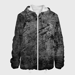 Куртка с капюшоном мужская Абстракция - grunge break, цвет: 3D-белый