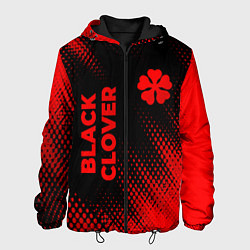 Куртка с капюшоном мужская Black Clover - red gradient вертикально, цвет: 3D-черный
