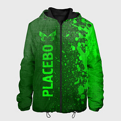 Куртка с капюшоном мужская Placebo - green gradient по-вертикали, цвет: 3D-черный