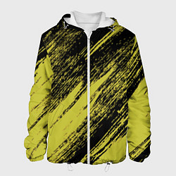 Куртка с капюшоном мужская The color is black and yellow, цвет: 3D-белый