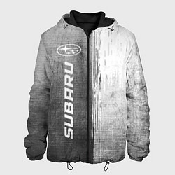 Куртка с капюшоном мужская Subaru - grey gradient по-вертикали, цвет: 3D-черный