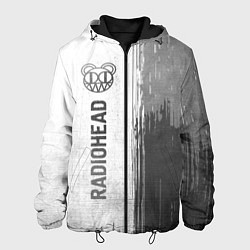 Куртка с капюшоном мужская Radiohead - white gradient по-вертикали, цвет: 3D-черный
