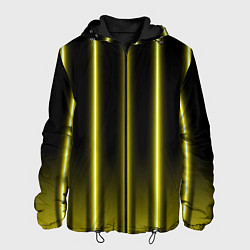 Куртка с капюшоном мужская Neon yellow, цвет: 3D-черный