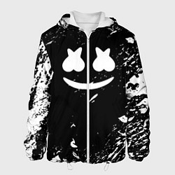 Куртка с капюшоном мужская Marshmello брызги красок, цвет: 3D-белый