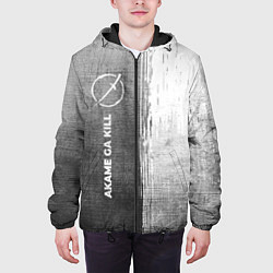 Куртка с капюшоном мужская Akame ga Kill - grey gradient по-вертикали, цвет: 3D-черный — фото 2
