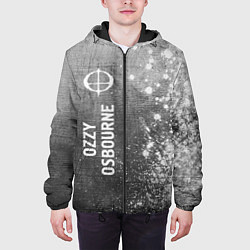 Куртка с капюшоном мужская Ozzy Osbourne - grey gradient по-вертикали, цвет: 3D-черный — фото 2